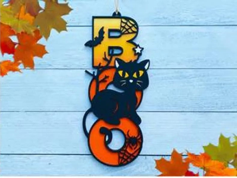 Halloween Door Sign (Multiple Options); Boo Bee Sign; Ghost Bee Sign; Halloween Boo Bees; Halloween Bee Decoration; Boo Sign; Bumblebee Sign