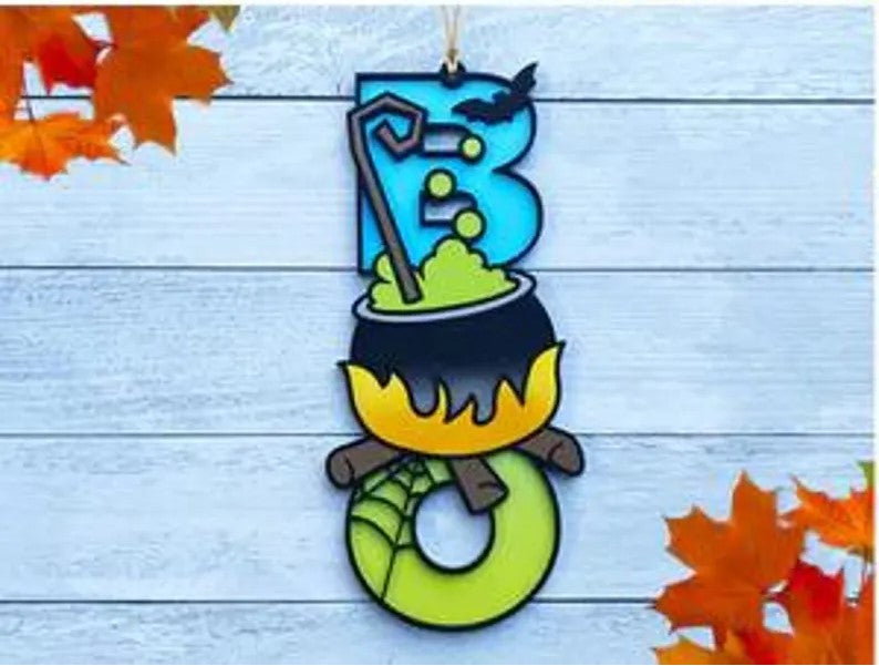 Halloween Door Sign (Multiple Options); Boo Bee Sign; Ghost Bee Sign; Halloween Boo Bees; Halloween Bee Decoration; Boo Sign; Bumblebee Sign