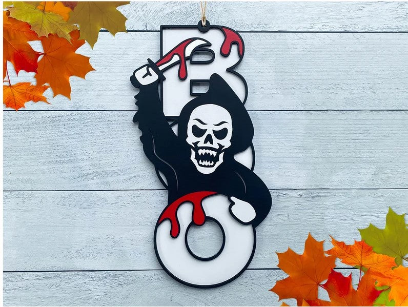 Halloween Door Sign (Multiple Options); Boo Bee Sign; Ghost Bee Sign; Halloween Boo Bees; Halloween Bee Decoration; Boo Sign; Bumblebee Sign