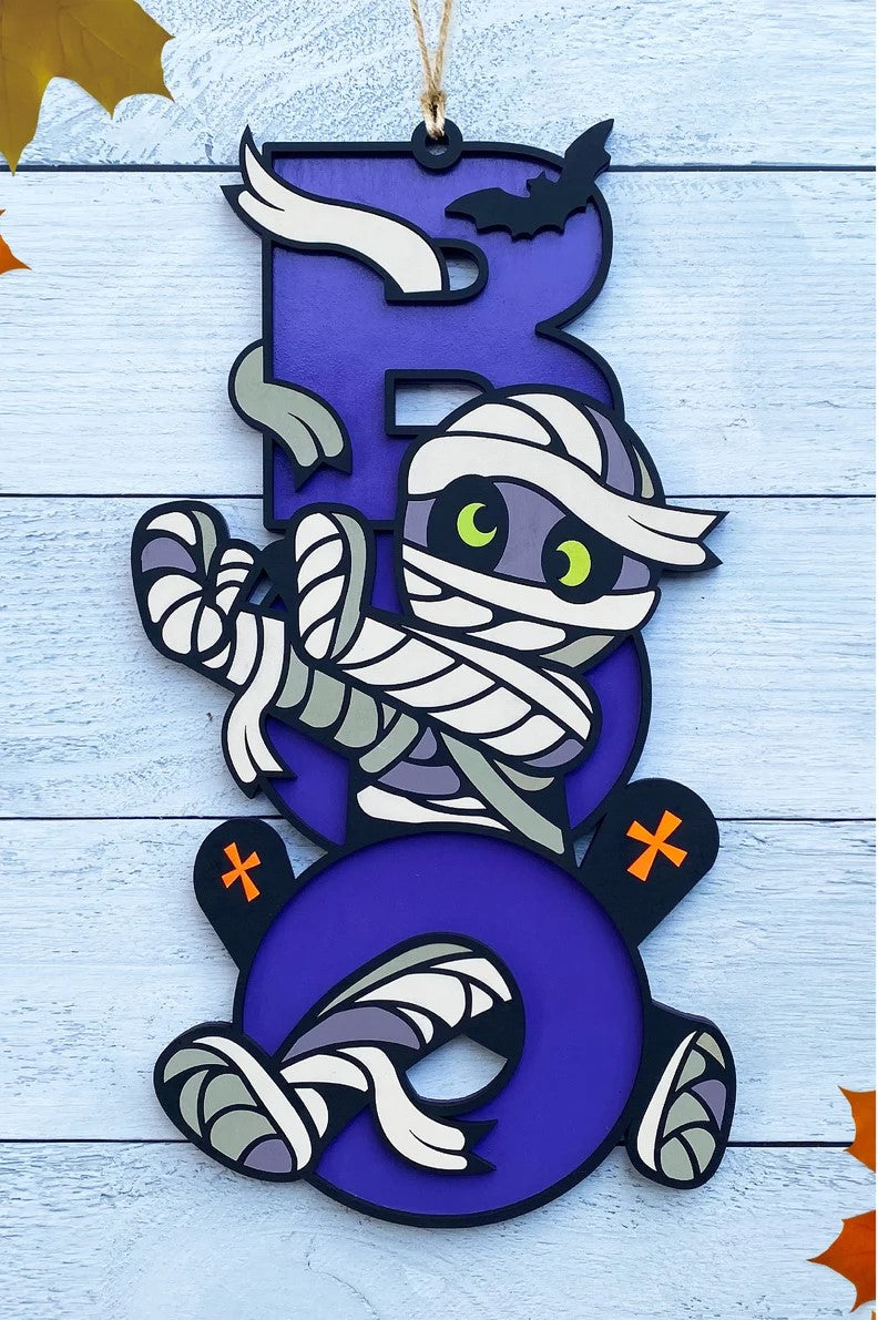 Halloween Door Sign (Multiple Options); Boo Bee Sign; Ghost Bee Sign; Halloween Boo Bees; Halloween Bee Decoration; Boo Sign; Bumblebee Sign