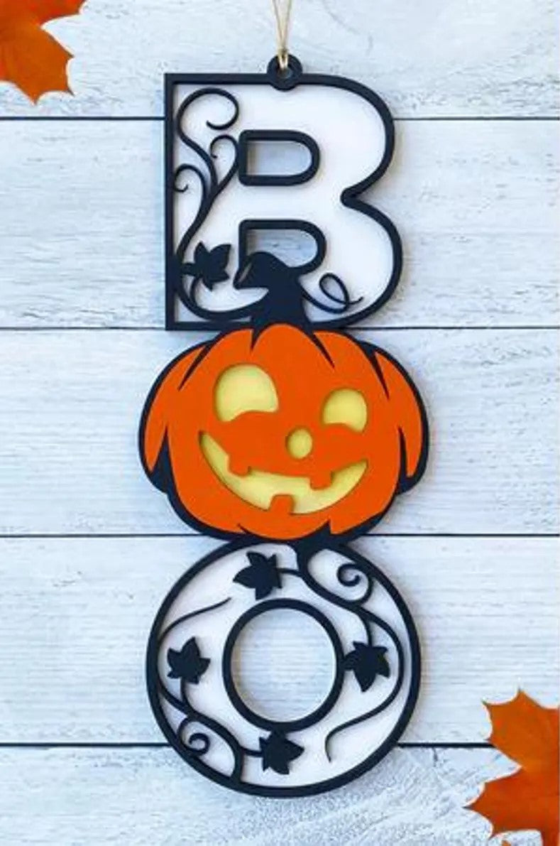 Halloween Door Sign (Multiple Options); Boo Bee Sign; Ghost Bee Sign; Halloween Boo Bees; Halloween Bee Decoration; Boo Sign; Bumblebee Sign