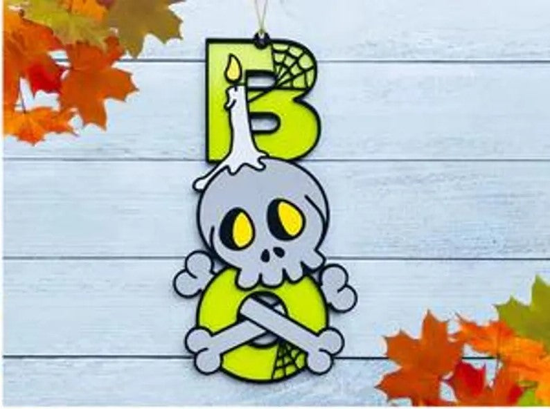 Halloween Door Sign (Multiple Options); Boo Bee Sign; Ghost Bee Sign; Halloween Boo Bees; Halloween Bee Decoration; Boo Sign; Bumblebee Sign