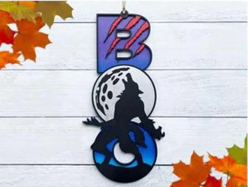 Halloween Door Sign (Multiple Options); Boo Bee Sign; Ghost Bee Sign; Halloween Boo Bees; Halloween Bee Decoration; Boo Sign; Bumblebee Sign