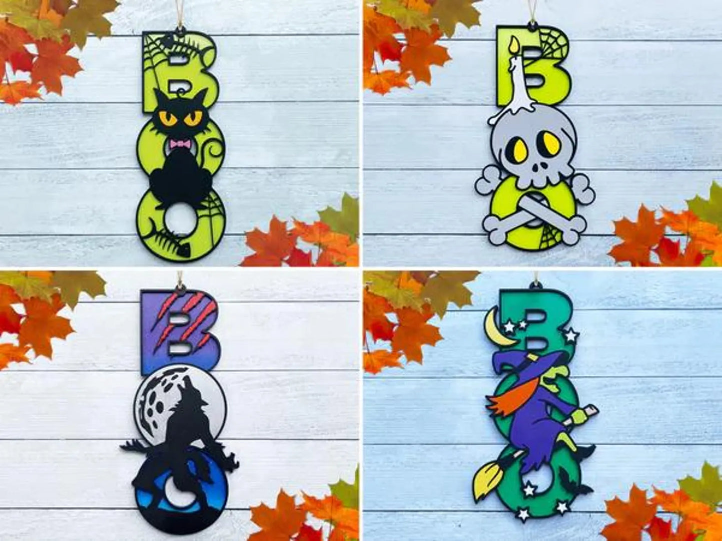 Halloween Door Sign (Multiple Options); Boo Bee Sign; Ghost Bee Sign; Halloween Boo Bees; Halloween Bee Decoration; Boo Sign; Bumblebee Sign
